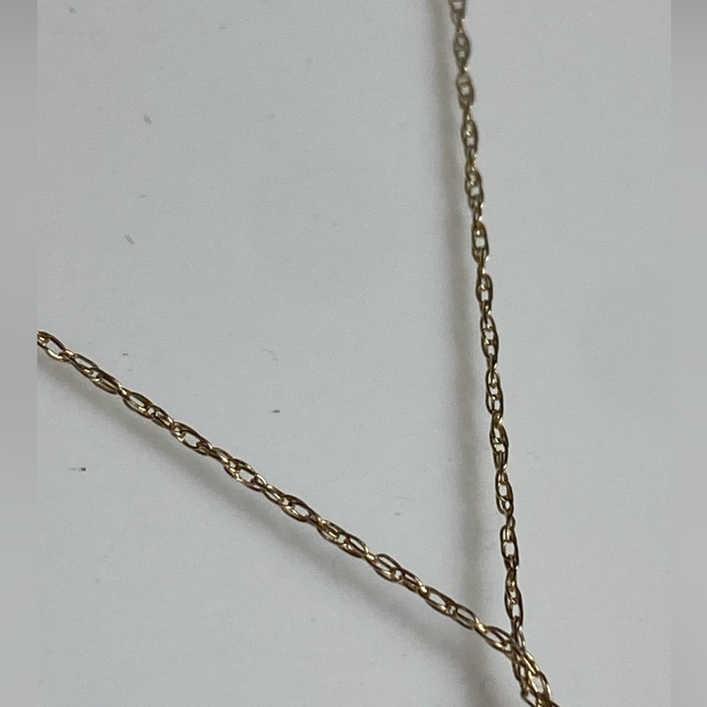 Chain Necklace 10K Yellow Gold Ruby & Diamond ADL Abraham David Loewenstark - Picture 7 of 10